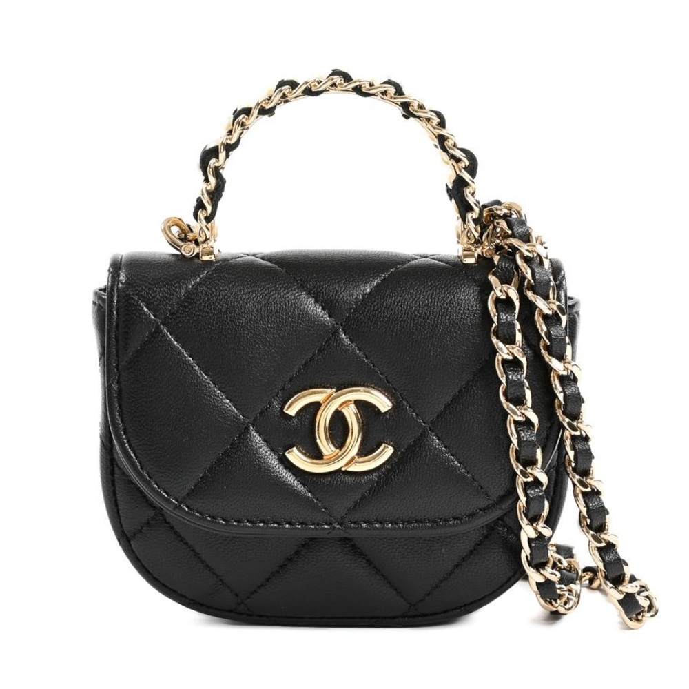 CHANEL Pearl top handle Metalasse 2way Bag